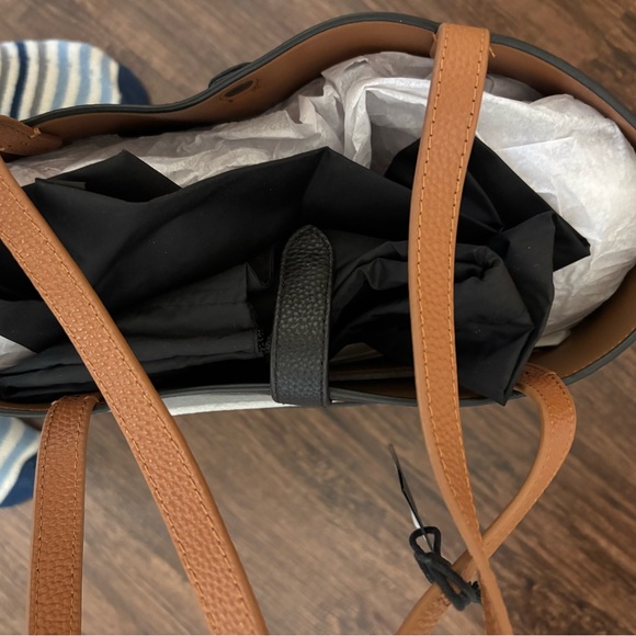 NWT Rebecca Minkoff Black and Tan Megan Tote Bag - Picture 4 of 6